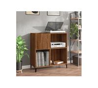 Armoire à disques chêne marron 84,5x38x89 cm bois d ingénierie