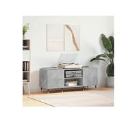 Armoire à disques gris béton 121x38x48 cm bois d'ingénierie831672