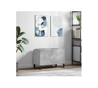 Armoire à disques gris béton 74,5x38x48 cm bois d ingénierie