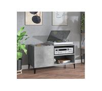 Armoire à disques gris béton 84,5x38x48 cm bois d ingénierie