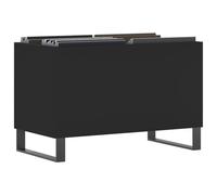 Armoire à disques noir 74,5x38x48 cm bois d'ingénierie