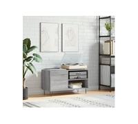 Armoire à disques sonoma gris 85x38x48 cm bois d ingénierie