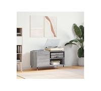 Armoire à disques sonoma gris 85x38x48 cm bois d ingénierie