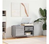 Armoire à disques sonoma gris 85x38x48 cm bois d ingénierie