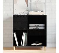 Armoire à disques vidaXL Noir Chêne 84,5x38x89 cm Bois d'ingénierie