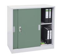 Armoire à dossiers Boston HWC-F41 avec portes coulissantes verrouillables 90x90x45cm vert