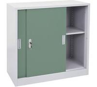 Mendler Armoire à dossiers Boston HWC-F41 90x90x45cm Vert