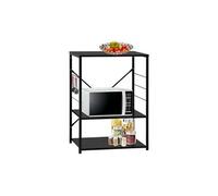 vidaXL Armoire à Four à Micro-Ondes, Support pour Micro-Ondes, Étagère de Cuisine, Meuble de Rangement Salle à Manger Maison Intérieur, Noir
