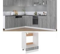 Armoire à four Sonoma gris 60x46x81,5 cm Bois d ingénierie sonoma gris G