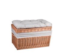 Armoire à linge Coffre pour le linge en couleur naturelle 70X43 H44 CM
