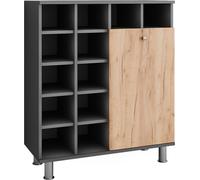 Armoire à linge Vicco Fynn Anthracite/chêne doré 78.4x91.6cm, Model 54355