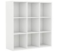 Armoire à livres - VIDAXL - Bibliothèque Blanc Vintage - 9 étagères - 98x30x98 cm