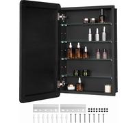 Armoire à médicaments VEVOR Armoire à médicaments avec miroir (508 x 126 x 762 mm) pour salle de bains, encastrable et murale, cadre en aluminium
