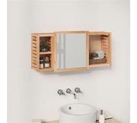 vidaXL Armoire à miroir 80x17x34 cm Bois massif de noyer Marron