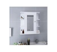 vidaXL Armoire à miroir salle de bain - Blanc