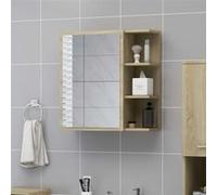 Armoire à miroir de salle de bain Chêne sonoma Bois ingénierie Brun G