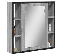 vidaXL Armoire à Miroir de Salle de Bain Sonoma Gris Bois d’ingénierie