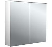 Armoire à miroir éclairée en saillie design Emco pure 2 979705403 800x711mm, LED, avec voile de lumière, 2 portes, aluminium