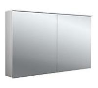 Emco pure 2 armoire à miroir éclairée en saillie design 979705405 1200x711mm, LED, avec voile de lumière, 2 portes, aluminium