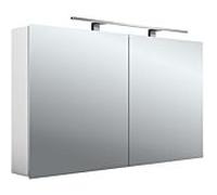 Emco Asis Mee armoire à miroir éclairée en saillie 949805053 1200 x 746 mm, 2 portes, aluminium
