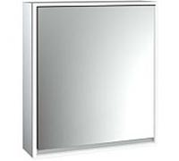 emco loft Armoire de toilette avec éclairage, 600 mm, modèle apparent, aluminium/miroir, 979805100, Exécution: 1 porte (poignée de porte à gauche)