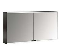 Emco prime armoire à miroir éclairée en saillie 949713547 1300x700mm, 2 portes, noir/miroir