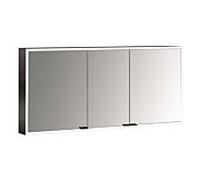 Emco prime armoire à miroir éclairée en saillie 949713587 1400x700mm, 3 portes, noir/miroir
