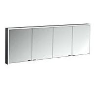 Emco prime armoire à miroir éclairée en saillie 949713588 1800x700mm, 4 portes, noir/miroir