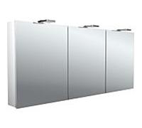 emco puree 2 Style Armoire de toilette avec éclairage LED avec spots à poser, 3 portes, 1600x711x153mm, 979705307