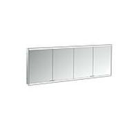 emco prime 2 Armoire de toilette avec éclairage, 2000 mm, 4 portes, modèle encastré, 949713567, Couleur: noir/miroir