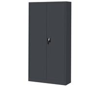 Armoire à outils Armoire d'atelier Armoire de garage Armoire universelle Armoire de stockage Revêtement par poudre Portes à battants Tôle d'acier 185 x 92 x 50 cm anthracite