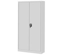 Armoire à outils Armoire d'atelier Armoire de garage Armoire universelle Armoire de stockage Revêtue par poudre Portes à battants Tôle d'acier 185 x 92 x 50 cm Gris