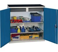 Armoire à outils/de service H1000xL1000xP500mm 2 tiroirs,2BD gris/bleu STUMPF