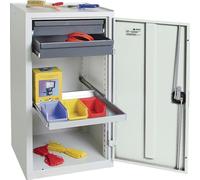 Armoire à outils/de service H1000xL500xP500 mm 2 tiroirs, 1 étagère gris clair/gris clair