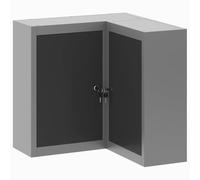 Armoire à outils en acier - 55 x 55 x 55 cm - Noir/gris | Système de sécurité avec serrure à came, étagères en acier réglables, design industriel loft, acier et bois