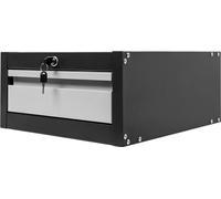 Armoire à outils métallique suspendue Mega-M avec un tiroir sur glissières, compacte, 37 x 48,6 x 19 cm, système 01, graphite/façade grise