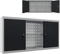 Armoire à outils murale en métal, de style industriel, avec hauteur réglable, porte verrouillable, facile à entretenir, idéale pour une utilisation polyvalente