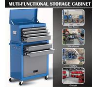 Armoire à outils - Organisateur d'atelier - Coffret à outils mobile - Armoire de rangement pour garage - 8 tiroirs avec serrure