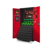 Armoire à Outils TC007 Armoire d'atelier Métallique avec 7 Tiroirs Portes battantes Tôle d'acier 185 x 92 x 50 cm (Anthracite/Rouge)