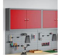 vidaXL Armoire à outils avec étagère rouge et grise 100 x 20 x 55 cm