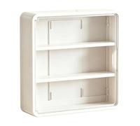 Armoire à parfum 3 étages transparente avec porte magnétique | Vitrine pour étagère, bibliothèque, salon, bureau, cuisine, salle de bain, garage