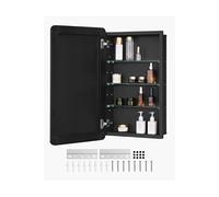 VEVOR armoire de toilette, armoire à pharmacie miroir, armoire à médicaments (420 x 125 x 700 mm) pour salle de bains, montage encastré ou mural, aluminium