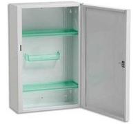 Armoire à pharmacie acier fermeture à clef, 2 étagères 1 blaconnet L31 x H45,5 x P14,5 cm blanc Blanc G