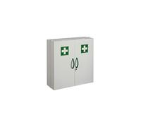 Armoire à Pharmacie Blanche 2 Portes Fermeture magnétique et Serrure à clé L52 x H54 x P20 cm