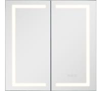 Armoire à pharmacie éclairée avec miroir HD 65 x 65 cm Encastrée ou murale