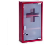 Armoire à pharmacie en métal, 25 x 12 x 45 cm, rouge
