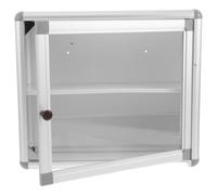 Armoire à Pharmacie Murale en Métal, Façade Transparente Rectangulaire | Rangement Visible pour Remède et Moufles, Compartiments Pratiques, Installation Domestique, École, Bureau ou Zones à Forte