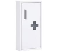 kleankin Armoire Pharmacie Murale Blanche 2 Étagères Porte Aimantée Aosom France