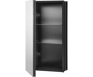 Armoire à pharmacie SucceBuy, 35,5 x 61 cm, armoire de salle de bains avec miroir et étagères réglables, structure en aluminium pour fixation murale ou encastrement