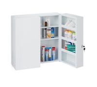 Armoire à pharmacie XXL à double porte Relaxdays 10030266, blanc
